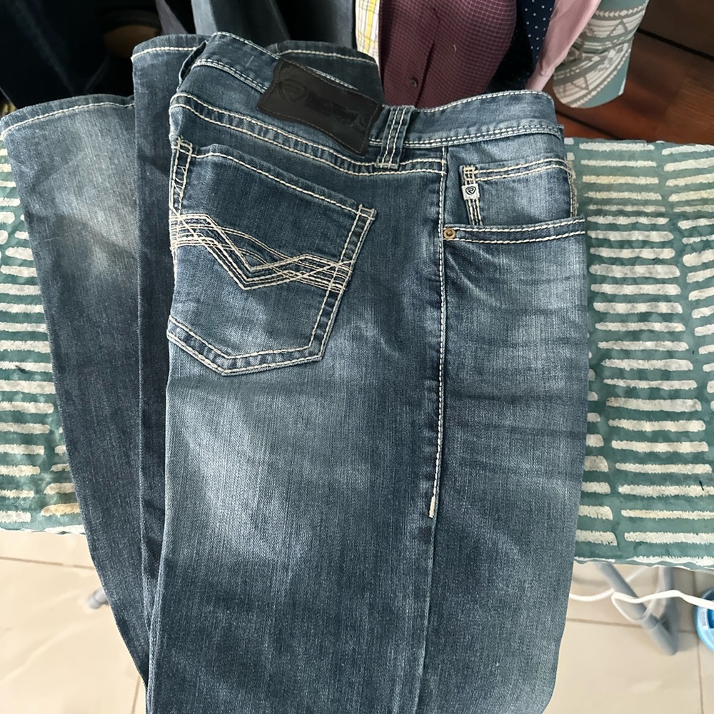 Pistol Straight Dark Wash Rock & Roll Denim 32x34